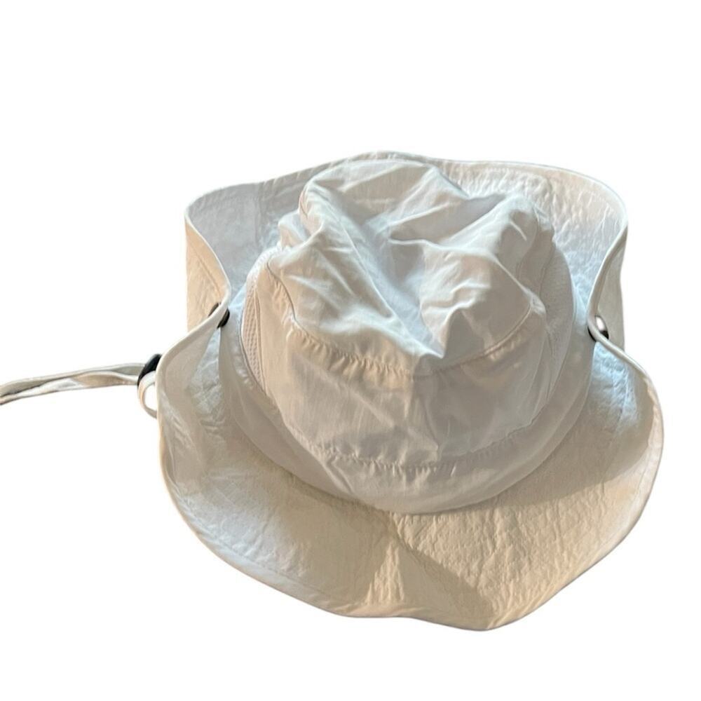 Beach Sun Hat Adjustable Breathable White Toddler Size